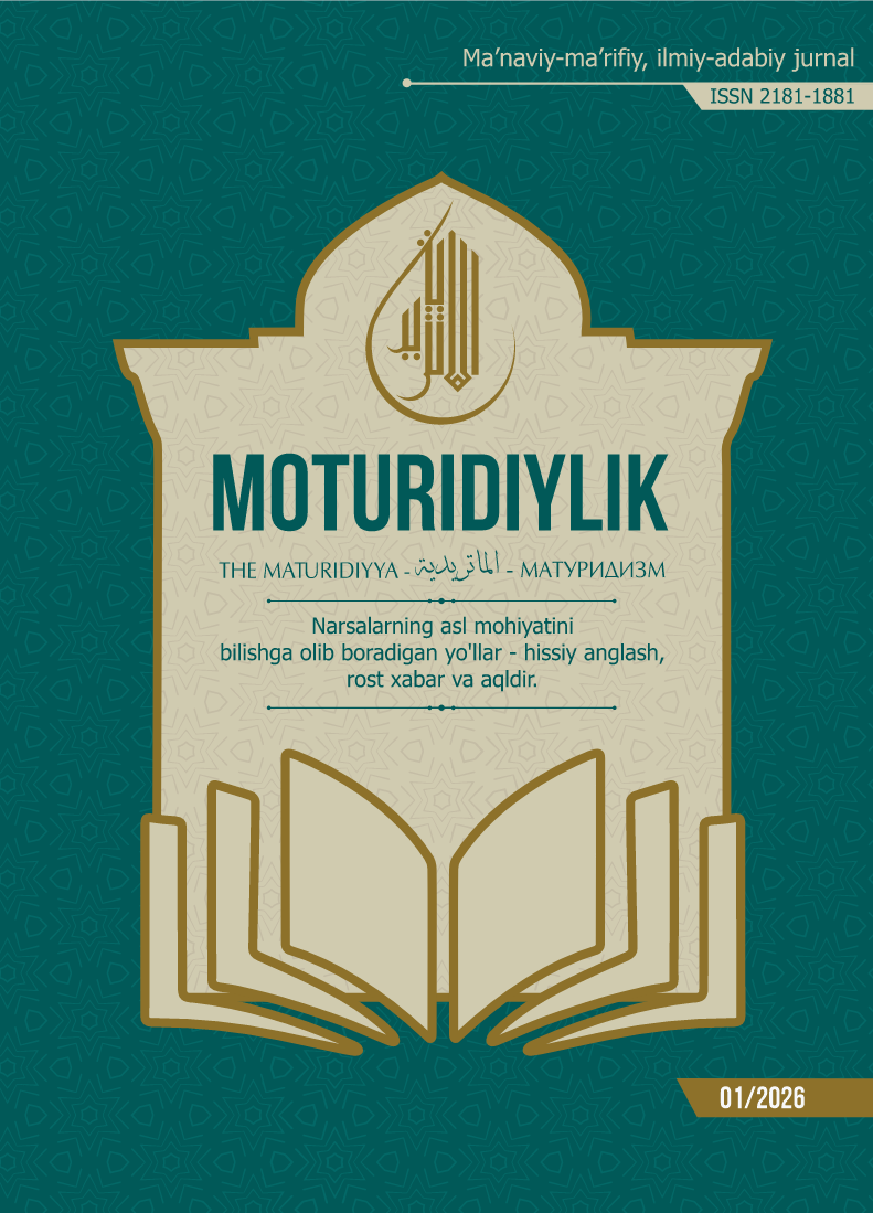 					View Vol. 6 No. 1 (2026): MOTURIDIYLIK
				